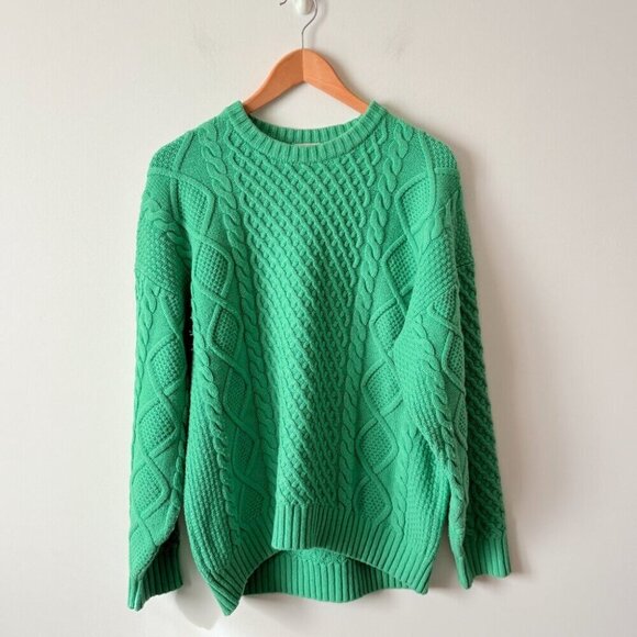 Aritzia Sunday Best Peggy Wool Crewneck Sweater Green Size Small - Picture 4 of 8